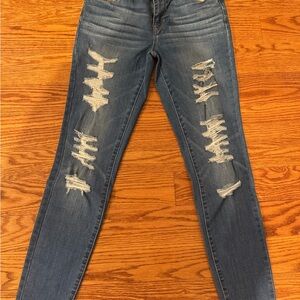 Distressed Blue Women's Jeans